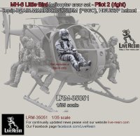 Live Resin[LRM35051]1/35 MH-6 Liitle Bird helicopter crew set - Pilot 1 equip by AIR WARRIOR SYSTEM (PSGC), HGU56/P helmet, correct to Kitty Hawk KH50004 MH-6 Little Bird