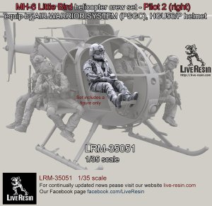 画像1: Live Resin[LRM35051]1/35 MH-6 Liitle Bird helicopter crew set - Pilot 1 equip by AIR WARRIOR SYSTEM (PSGC), HGU56/P helmet, correct to Kitty Hawk KH50004 MH-6 Little Bird (1)