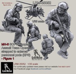 画像2: Live Resin[LRM35052]1/35 MH-6 SOF Helicopter Assault Team Operator straped to external personnel pods (EPS)  - Figure 1, correct to Kitty Hawk KH50004 MH-6 Little Bird