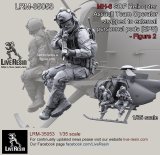 Live Resin[LRM35053]1/35 MH-6 SOF Helicopter Assault Team Operator straped to external personnel pods (EPS)  - Figure 2, correct to Kitty Hawk KH50004 MH-6 Little Bird