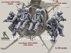 画像7: Live Resin[LRM35053]1/35 MH-6 SOF Helicopter Assault Team Operator straped to external personnel pods (EPS)  - Figure 2, correct to Kitty Hawk KH50004 MH-6 Little Bird