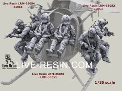 画像3: Live Resin[LRM35054]1/35 MH-6 SOF Helicopter Assault Team Operator straped to external personnel pods (EPS)  - Figure 3, correct to Kitty Hawk KH50004 MH-6 Little Bird