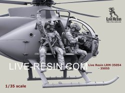 画像6: Live Resin[LRM35055]1/35 MH-6 SOF Helicopter Assault Team Operator straped to external personnel pods (EPS)  - Figure 4, correct to Kitty Hawk KH50004 MH-6 Little Bird