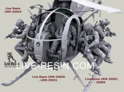 画像5: Live Resin[LRM35056]1/35 MH-6 SOF Helicopter Assault Team Operator straped to external personnel pods (EPS)  - Figure 5, correct to Kitty Hawk KH50004 MH-6 Little Bird