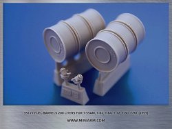 画像1: Miniarm[B35177]1/35 現用 ロシア国防軍 T-55AM/T-62/T-64/T-72/T-80/T-90用200リットル増装燃料タンクセット(2個入り)
