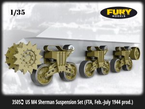 画像1: Fury Models[FM35050]1/35 WWII 米陸軍M4シャーマン戦車サスペンションセット FTA製1944年2月〜7月生産型(ズベズダ用) (1)