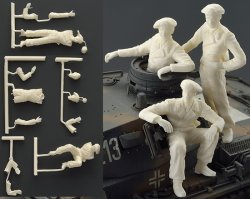 画像2: モデルアート[MFS-003]1/35 第2次大戦 ドイツ戦車兵セット- WWII German Tank crew