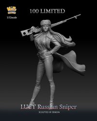 ナッツプラネット[NP-15001]1/12 現用 露 胸像 ロシア最凶の女狙撃兵ルーシー（150mm）