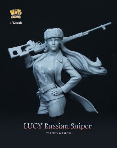 画像1: ナッツプラネット[NP-B040]1/12 現用 露 胸像 ロシア最凶の女狙撃兵ルーシー（バストモデル） (1)