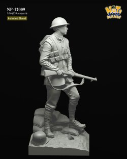 画像2: ナッツプラネット[NP-12009]1/16(120mm) WWI イギリス陸軍歩兵“ラストマン・スタンディング” 全身像