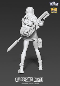 画像5: ナッツプラネット[T12003]1/16 ベルフォードMk2(120mm) 超遠距離狙撃を行うサイボーグ少女