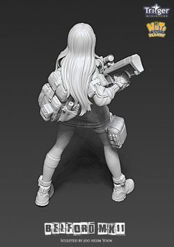 画像8: ナッツプラネット[T12003]1/16 ベルフォードMk2(120mm) 超遠距離狙撃を行うサイボーグ少女