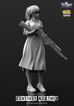 画像7: ナッツプラネット[T12005]1/16 センチネルベアトリクス〜何かを守る少女(120mm)