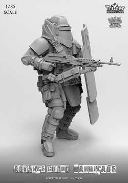 画像6: ナッツプラネット[T35002]1/35 アドバンスガード 防弾盾を抱え戦うガードナー