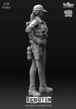 画像3: ナッツプラネット[T35004]1/35 「静かに潜む女斥候」スカウター