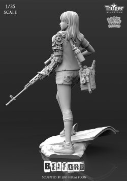 画像3: ナッツプラネット[T35016]1/35 狙撃ライフルを持つサイボーグ少女 ベルフォード