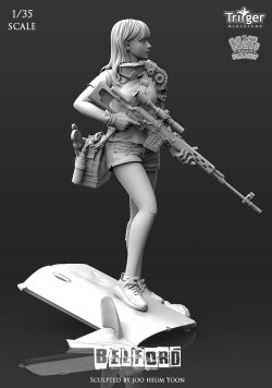 画像6: ナッツプラネット[T35016]1/35 狙撃ライフルを持つサイボーグ少女 ベルフォード