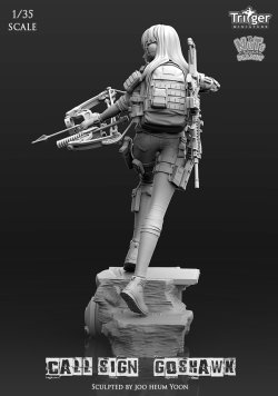 画像3: ナッツプラネット[T35022]1/35 コールサインはゴスホーク コンパウンドボウを持つ女斥候