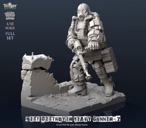 画像1: ナッツプラネット[T35032]1/35 ネストデストロイヤーヘビーガンナーIIフルセット(専用ベース付)　　 (1)