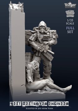 画像2: ナッツプラネット[T35034]1/35 ネストデストロイヤーエンジニアフルセット(専用ベース付)