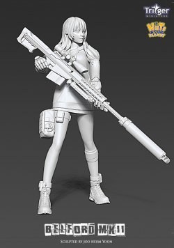 画像2: ナッツプラネット[T35045]1/35 ベルフォードMk2 超遠距離狙撃を行うサイボーグ少女
