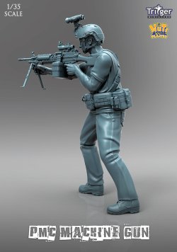 画像2: ナッツプラネット[T35051]1/35 現用 軽機関銃を持つPMC兵士