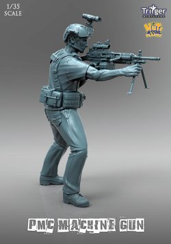 画像4: ナッツプラネット[T35051]1/35 現用 軽機関銃を持つPMC兵士