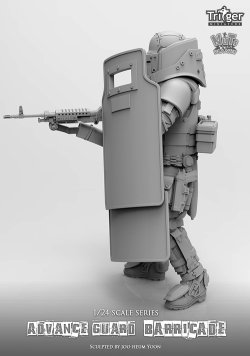 画像6: ナッツプラネット[T75024]1/24 アドバンスガード 防弾盾を抱え戦うガードナー