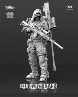 画像1: ナッツプラネット[T75027]1/24 「遠距離射撃の名手」 サイレンサーベイン(75mm)
