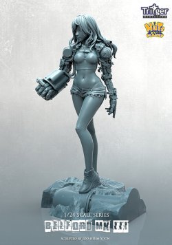 画像2: ナッツプラネット[T75035]1/24(75mm) ゴリラアームを装着したサイボーグ少女 ベルフォードMKIII