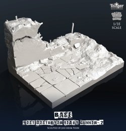 画像1: ナッツプラネット[TA35002]1/35 ネストデストロイヤーヘビーガンナーII用展示ベース 崩れ行く街並み