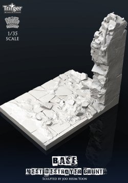 画像4: ナッツプラネット[TA35004]1/35 ネストデストロイヤーグラント展示ベース 僅かに残る壁の残影