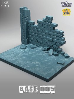 画像2: ナッツプラネット[TA35005]1/35 汎用 展示ベース5 崩れたレンガ塀