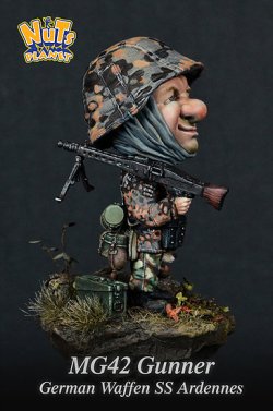 画像5: ナッツプラネット[NP-003]SDサイズ WWII 独 ドイツ SS スモック姿のニヤけたMG-42ガンナー