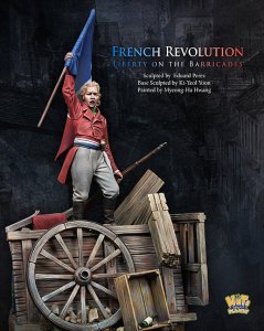画像1: ナッツプラネット[NP-75012]1/24 近代 仏 フランス革命 バリゲートの上で自由フランス旗を掲げる男 (1)