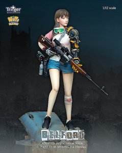 画像1: ナッツプラネット[T150001]1/12 狙撃ライフルを持つサイボーグ少女 ベルフォード (1)