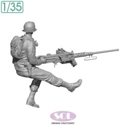 画像2: SOL MODEL[MM1003]1/35 WWII アメリカ陸軍 M3A1ハーフトラック用 M2 .50口径重機関銃手