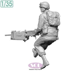 画像3: SOL MODEL[MM1003]1/35 WWII アメリカ陸軍 M3A1ハーフトラック用 M2 .50口径重機関銃手