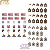 SOL MODEL[MM1008]1/16 WWII アメリカ陸軍 記章デカールセット＃4