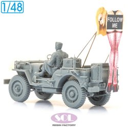 画像2: SOL MODEL[MM1021]1/48 WWII アメリカ 1/4トン4x4トラック「フォローミー」フルキット