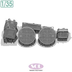 画像5: SOL MODEL[MM1023]1/35 現用 ドイツ レオパルト2 A7V主力戦車 メッシュパーツセット(タミヤ用)