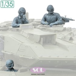 画像3: SOL MODEL[MM1026]1/35 現用 ドイツ レオパルト2 A7V主力戦車 戦車兵&MG3対空機関銃セット 3体入(タミヤ用)