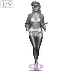 画像1: SOL MODEL[MM1029]1/9 リンダ 将官帽バージョン