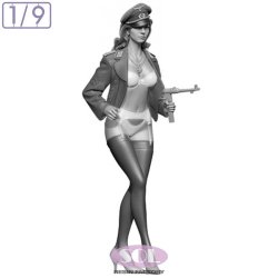 画像2: SOL MODEL[MM1029]1/9 リンダ 将官帽バージョン