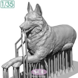 画像4: SOL MODEL[MM1032]1/35 伏せをするジャーマン・シェパード