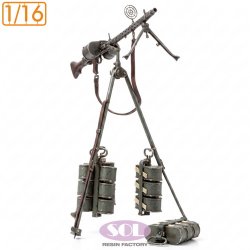画像1: SOL MODEL[MM1037]1/16 WWII ドイツ MG34対空機関銃 サドル型弾倉付