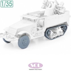 画像3: SOL MODEL[MM1038]1/35 WWII アメリカ M16対空自走砲 自重変形タイヤ＆履帯セット(AFVクラブ用)