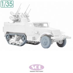 画像4: SOL MODEL[MM1038]1/35 WWII アメリカ M16対空自走砲 自重変形タイヤ＆履帯セット(AFVクラブ用)