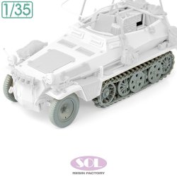 画像3: SOL MODEL[MM1045]1/35 WWII ドイツ Sd.Kfz.250/3無線指揮車グライフ 自重変形タイヤ&履帯セット(タミヤ用)
