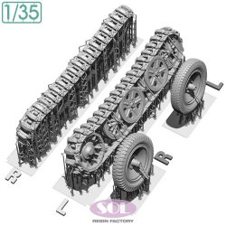 画像5: SOL MODEL[MM1045]1/35 WWII ドイツ Sd.Kfz.250/3無線指揮車グライフ 自重変形タイヤ&履帯セット(タミヤ用)